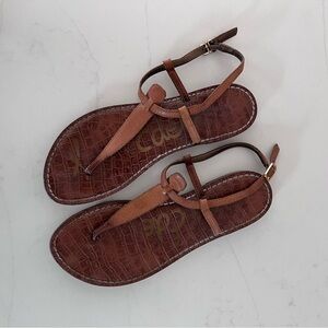 Sam Edelman Brown Leather Gigi Sandals